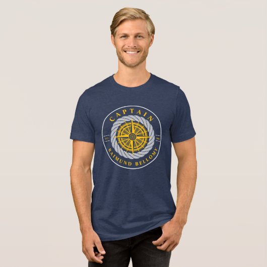 Nautical Sailing Tri-Blend Shirt (Voorkant volledig)