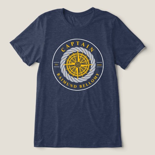 Nautical Sailing Tri-Blend Shirt (Design voorkant)