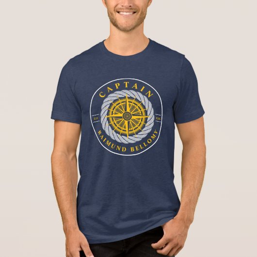 Nautical Sailing Tri-Blend Shirt (Voorkant)