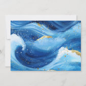 Nautical Sailing Wheel Celebration Of Life Kaart (Achterkant)