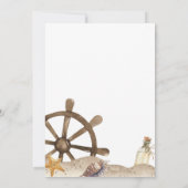 Nautical Sailor Ahoy Baby shower Kaart (Achterkant)