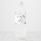 Nautical Sailor Ahoy Baby shower Waterfles Etiket (Voorkant)
