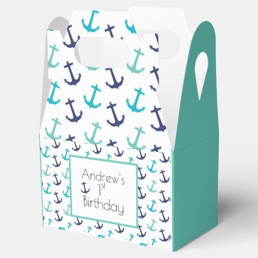 Nautical Sailor Anchors Bedankdoosjes (Geopend)