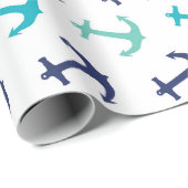 Nautical Sailor Anchors Cadeaupapier (Rol Hoek)