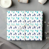 Nautical Sailor Anchors Cadeaupapier