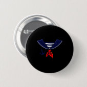 Nautical Sailor Anker Retro Fun Halloween Kostuum Ronde Button 5,7 Cm (Voorkant /achterkant)