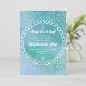 Nautical Sailor Baby Boy Baby Shower Uitnodigingen (Staand voorkant)