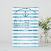 Nautical Sailor Baby shower Voorspellingen & Advie (Staand voorkant)