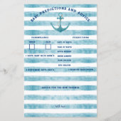 Nautical Sailor Baby shower Voorspellingen & Advie (Voorkant)