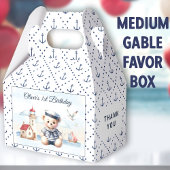 Nautical Sailor Beer 1st Birthday Medium Gable Bedankdoosjes