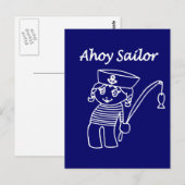 Nautical Sailor Girl Briefkaart (Voorkant / Achterkant)