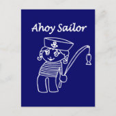 Nautical Sailor Girl Briefkaart (Voorkant)