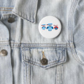 Nautical Sailor Owls Ronde Button 5,7 Cm (In situ)