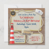 Nautical Sailor Party Invitation Kaart (Voorkant)