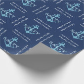 Nautical Sailors Birthday for Old Salt Cadeaupapier (Hoek)