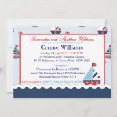 Nautical Sailships Baptisme Kaart (Achterkant)