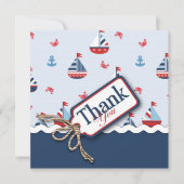 Nautical Sailships Dankuwel Bedankkaart (Voorkant)