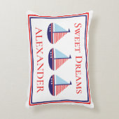 Nautical Sailships Sweet Dreams Baby Accent Kussen (Voorkant(Verticaal))