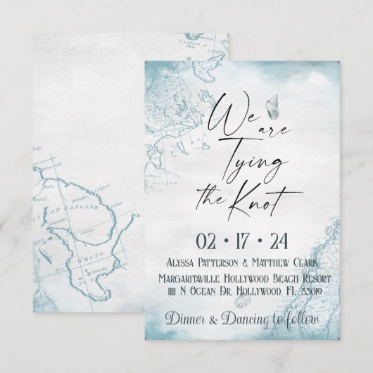 Nautical Save the Date (Voorkant / Achterkant)