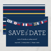 Nautical Save the Date (Voorkant / Achterkant)