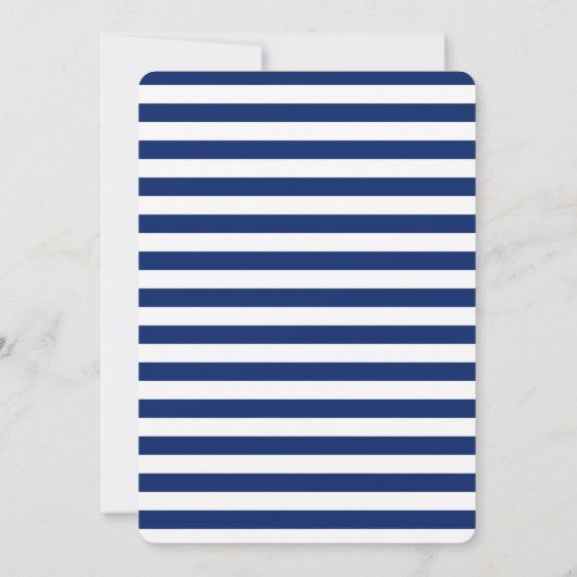Nautical Save the Date Blue Anker Invitation Kaart (Achterkant)
