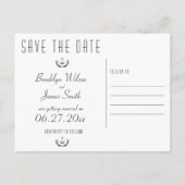 Nautical Save the Date Briefkaarten Blue Anchors (Achterkant)