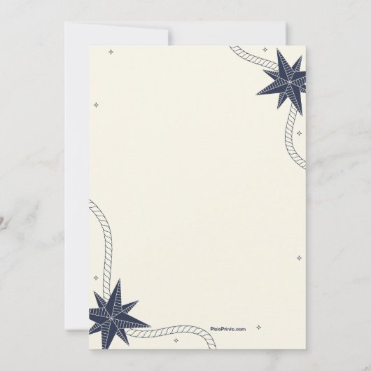 Nautical Save the Date Notice Kaart (Achterkant)