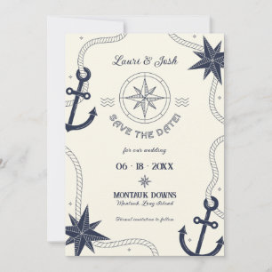 Nautical Save the Date Notice Kaart