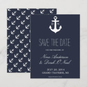 Nautical Save the Date | Weddenschap (Voorkant / Achterkant)