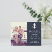 Nautical Save the Date | Weddenschap (Staand voorkant)