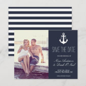 Nautical Save the Date | Weddenschap (Voorkant / Achterkant)