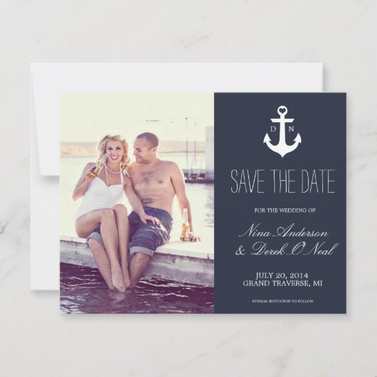 Nautical Save the Date | Weddenschap (Voorkant)