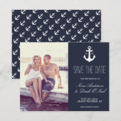Nautical Save the Date | Weddenschap (Voorkant / Achterkant)
