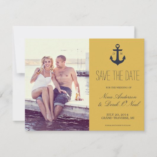 Nautical Save the Date | Weddenschap (Voorkant)