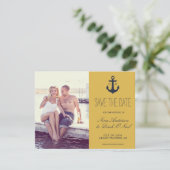 Nautical Save the Date | Weddenschap (Staand voorkant)
