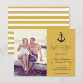 Nautical Save the Date | Weddenschap (Voorkant / Achterkant)