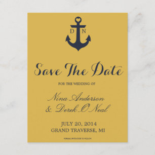 Nautical Save the Date Weddenschap