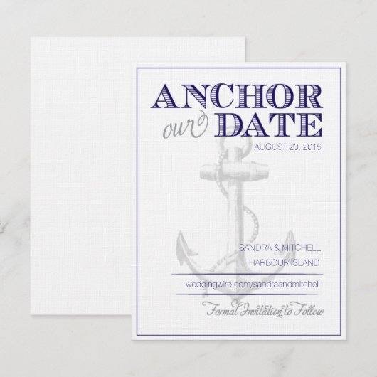 Nautical Save the Dates Save The Date (Voorkant / Achterkant)