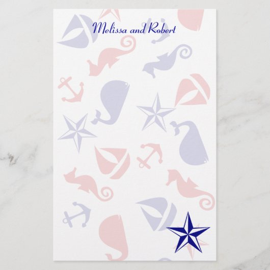 Nautical Scatter Briefpapier (Voorkant)
