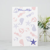 Nautical Scatter Briefpapier (Staand voorkant)