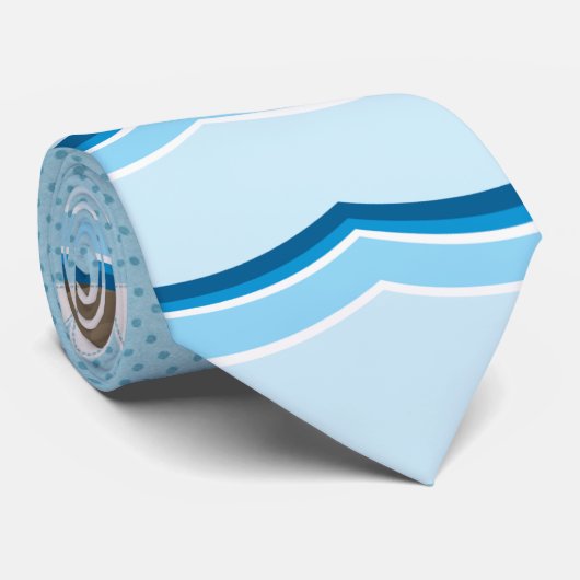 Nautical Scene met vuurtoren en zeilboot Stropdas (Opgerold)