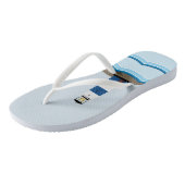 Nautical Scene met vuurtoren en zeilboot Teenslippers (Schuin)