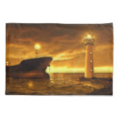 Nautical Scene met vuurtoren Kussensloop (Achterkant)