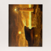 Nautical Scene met vuurtoren Legpuzzel (Verticaal)