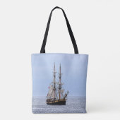 Nautical Schooner Blue Skies Tote Bag (Achterkant)
