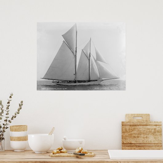  Nautical Schooner Marguerite Print (Keuken)