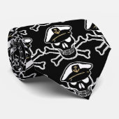 Nautical Scull and Crossbones Tiled Necktie Stropdas (Opgerold)