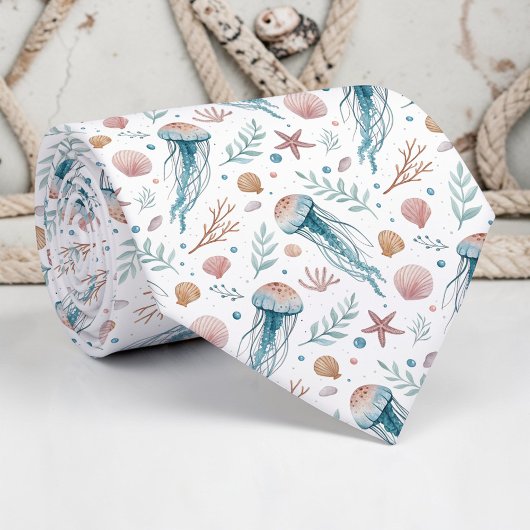 Nautical Sea Life Custom Necktie Stropdas