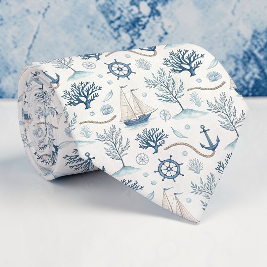 Nautical Sea Life Custom Necktie Stropdas