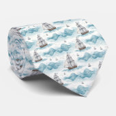 Nautical Sea Life Custom Necktie Stropdas (Opgerold)
